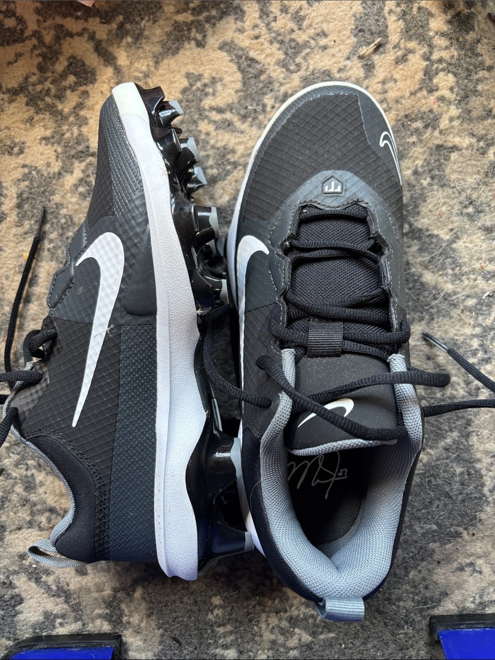 Nike Mike Trout Black & White Athletic Cleats